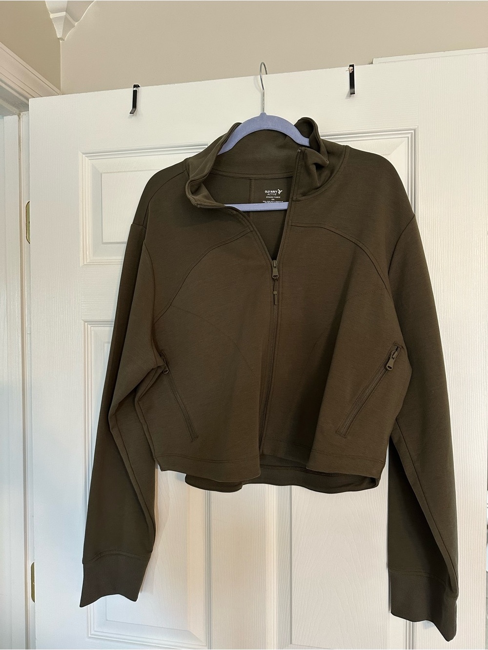 Old Navy Women's Olive Green Zip-Up Jacket